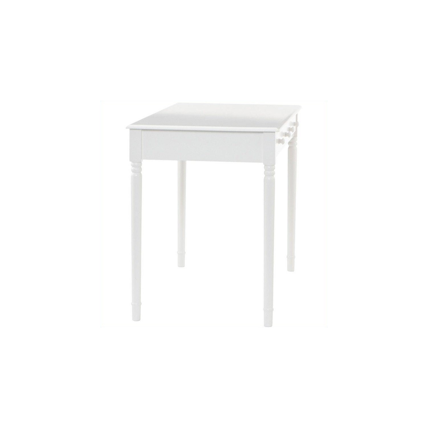 SEI Furniture Wood Writing Computer Desk in Crisp White