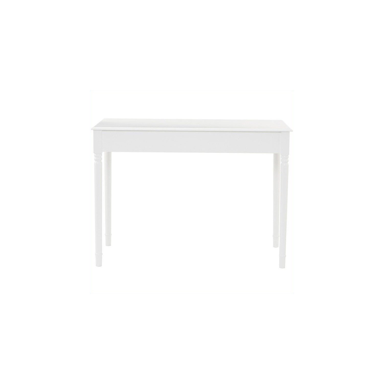 SEI Furniture Wood Writing Computer Desk in Crisp White