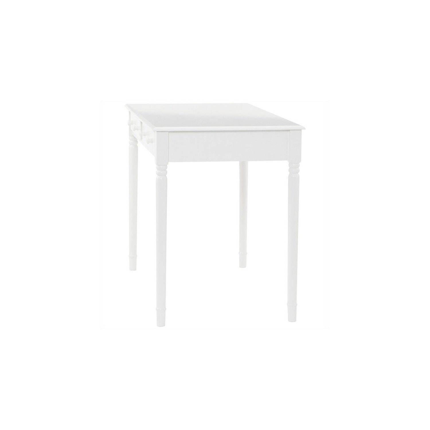 SEI Furniture Wood Writing Computer Desk in Crisp White