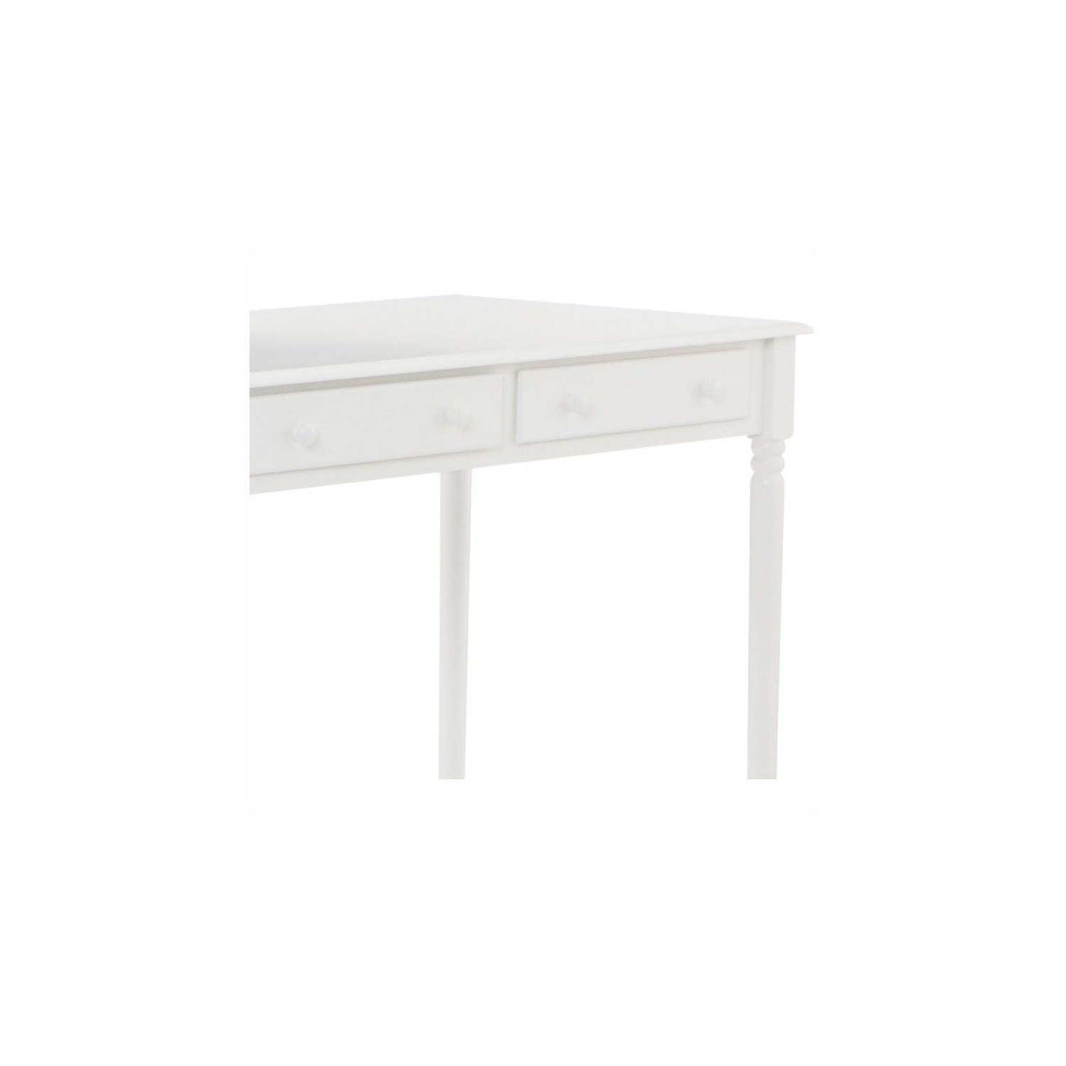 SEI Furniture Wood Writing Computer Desk in Crisp White