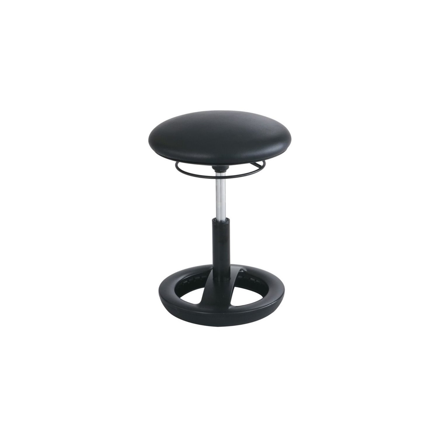 Safco – Chaise à dessin sans dossier de 22 po Twixt Active en vinyle noir