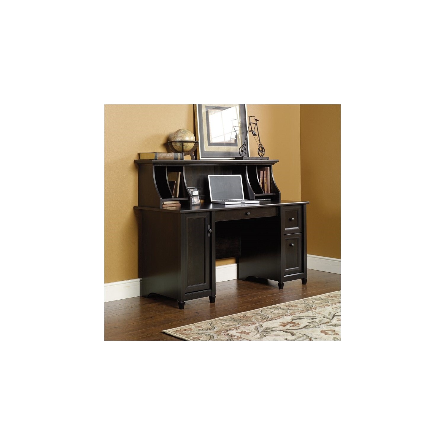 Sauder Edge Water Computer Desk in Estate Black