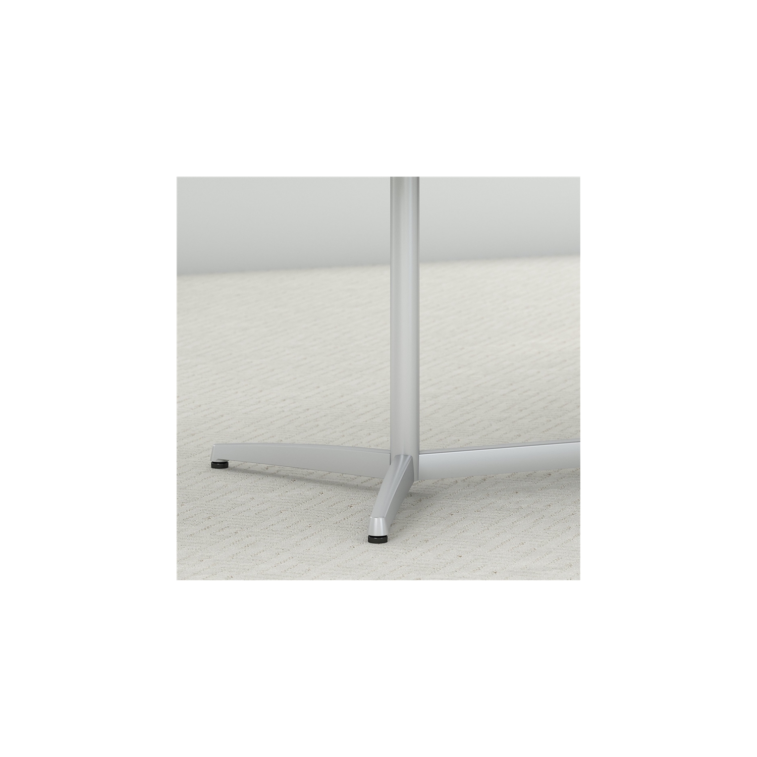 Bush Business Furniture Boat Shaped Conference Table with Metal Base in Cherry