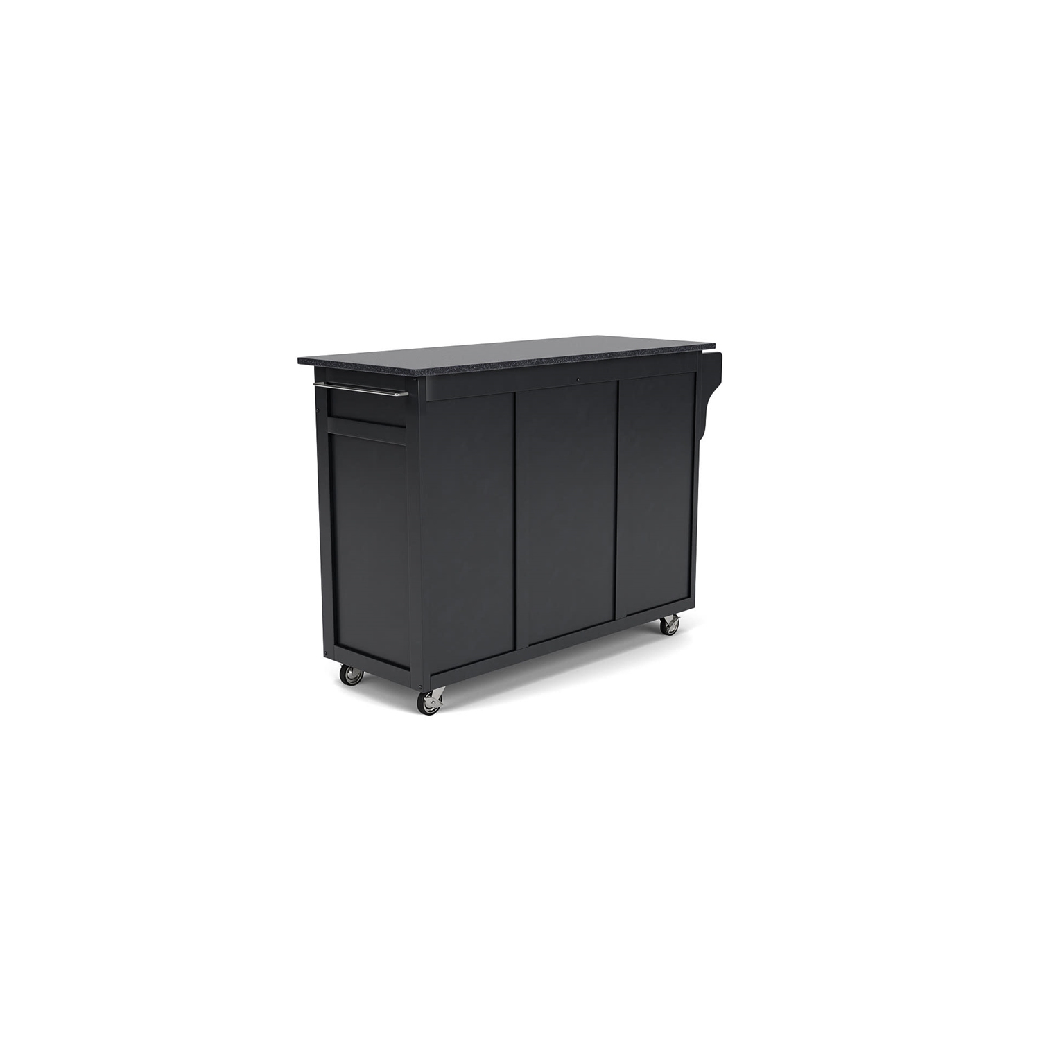Homestyles Create-a-Cart Wood Rolling Kitchen Cart in Black