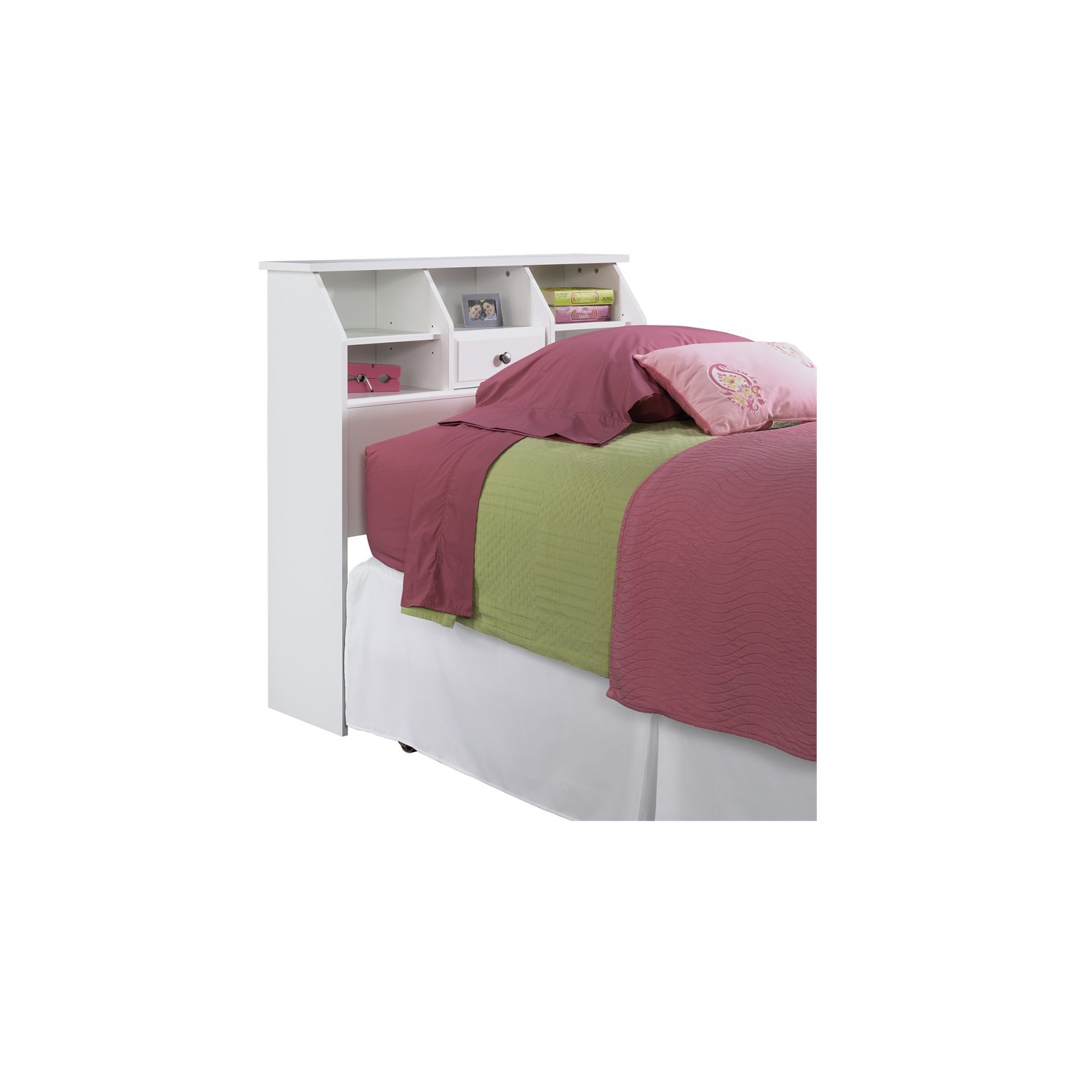 Sauder Shoal Creek Twin Bookcase Headboard in White