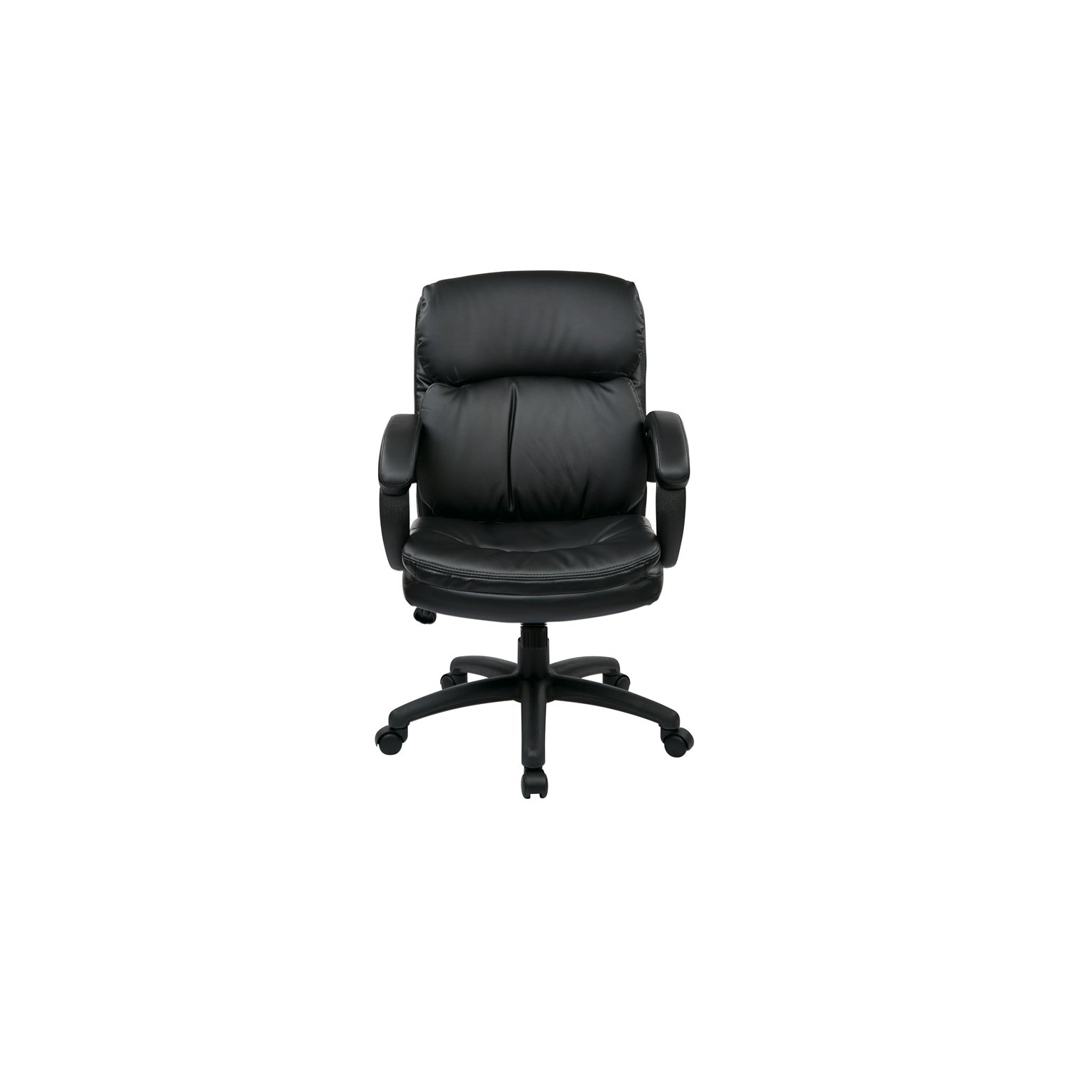 Mid Back Eco Leather Executive Office Chair in Black