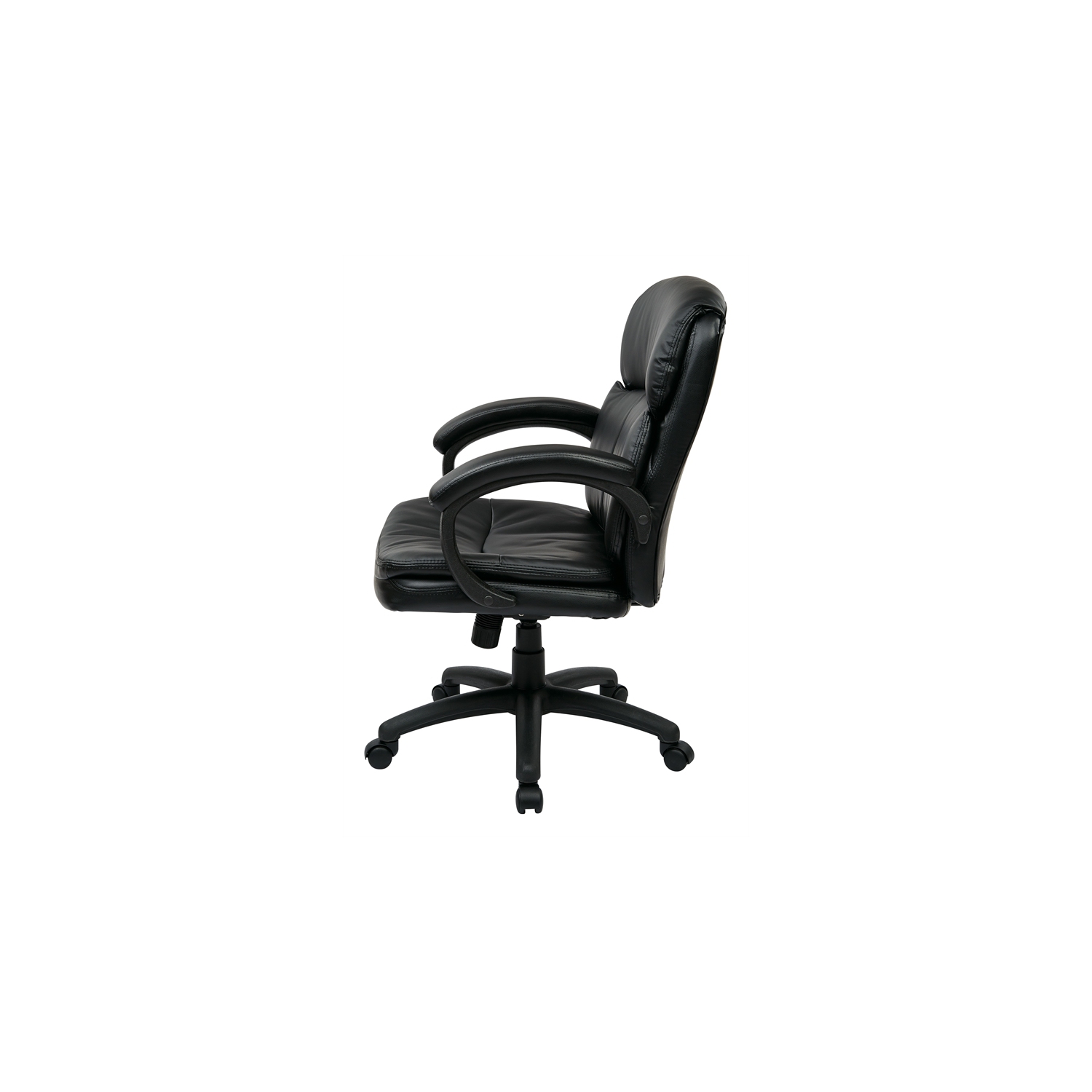 Mid Back Eco Leather Executive Office Chair in Black