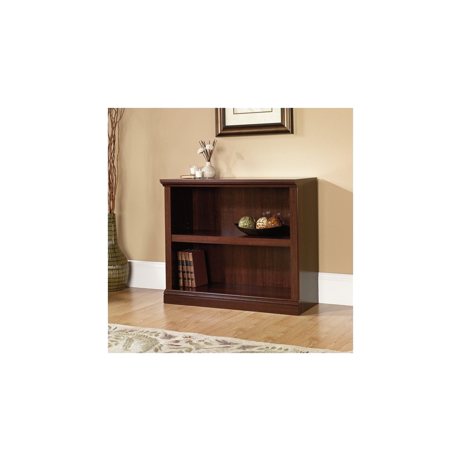 Sauder Select 2 Shelf Bookcase in Select Cherry