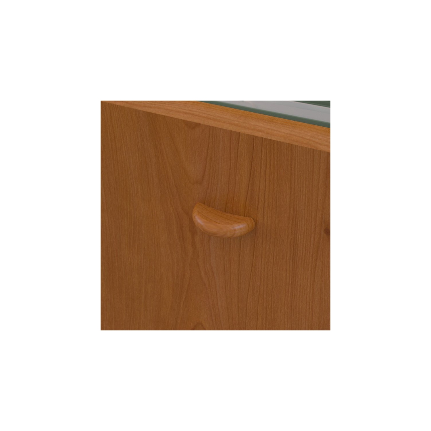 Series A 84W x 84D Corner Desk with Mobile File in Cherry - Engineered Wood