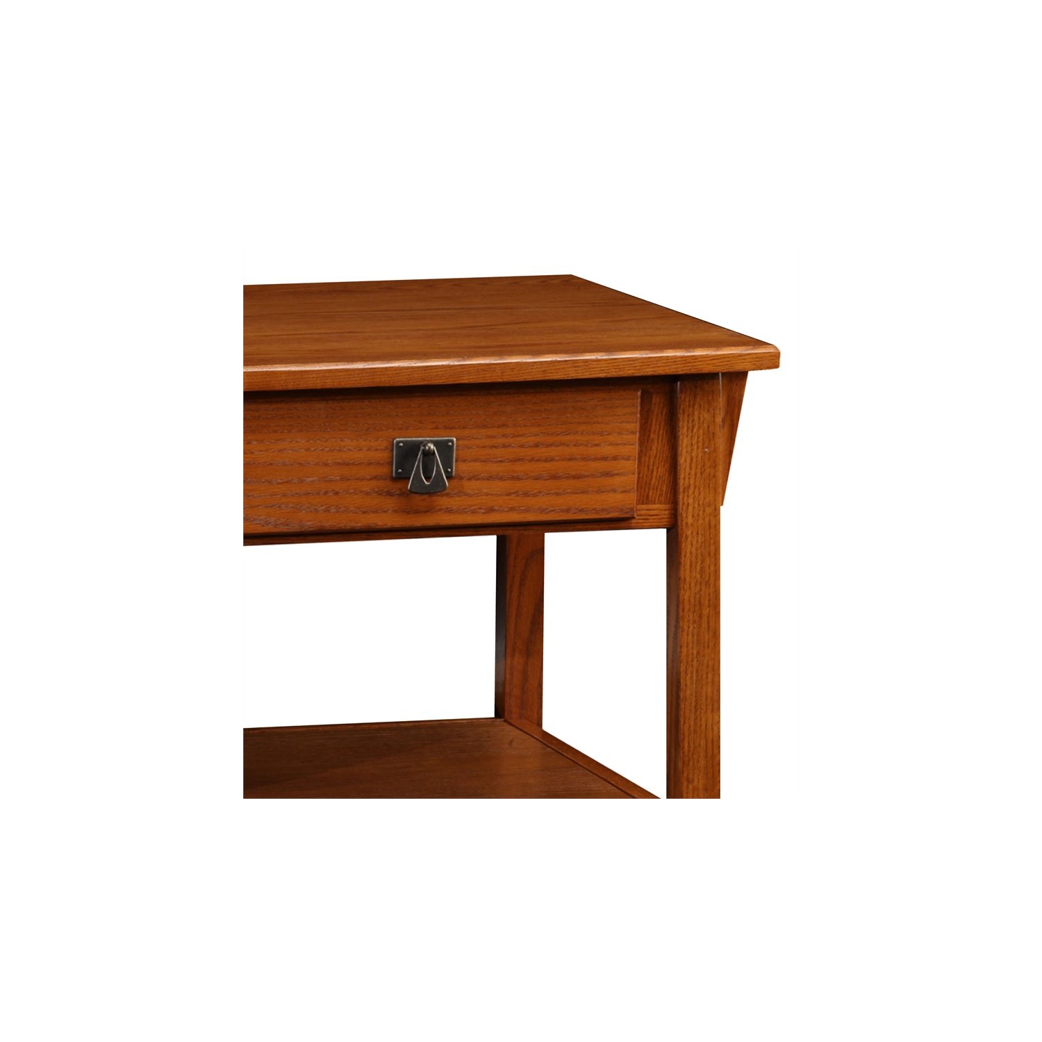 Leick Furniture Mission Two Drawer Storage Wood Coffee Table in Russet