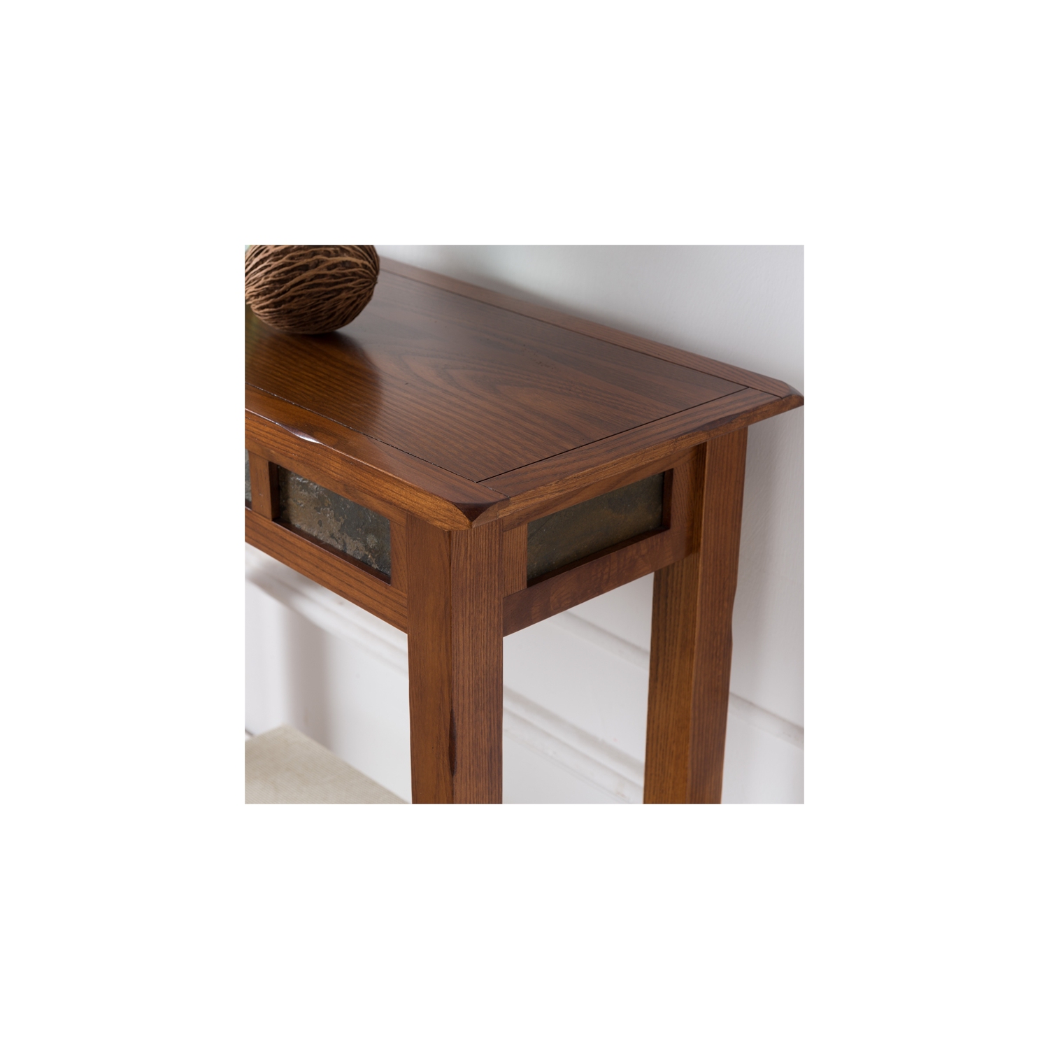 Meuble d’entrée rustique en bois ardoise de Leick Furniture avec fini chêne