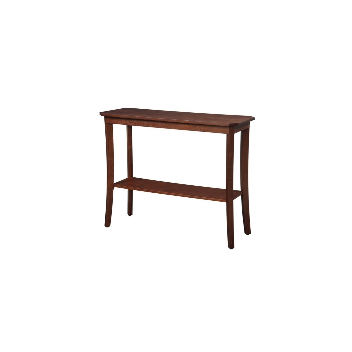 Designs2Go Baja Console Table in Espresso Mahogany Wood Finish With Shelf