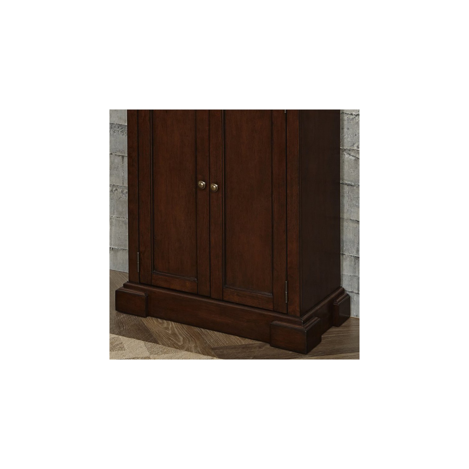 Homestyles Americana Wood Pantry in Brown