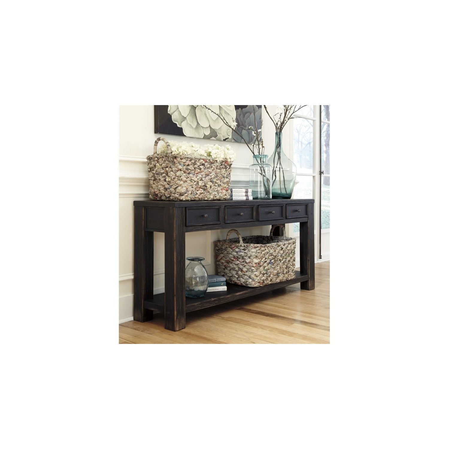 Ashley Furniture Gavelston Console Table in Black