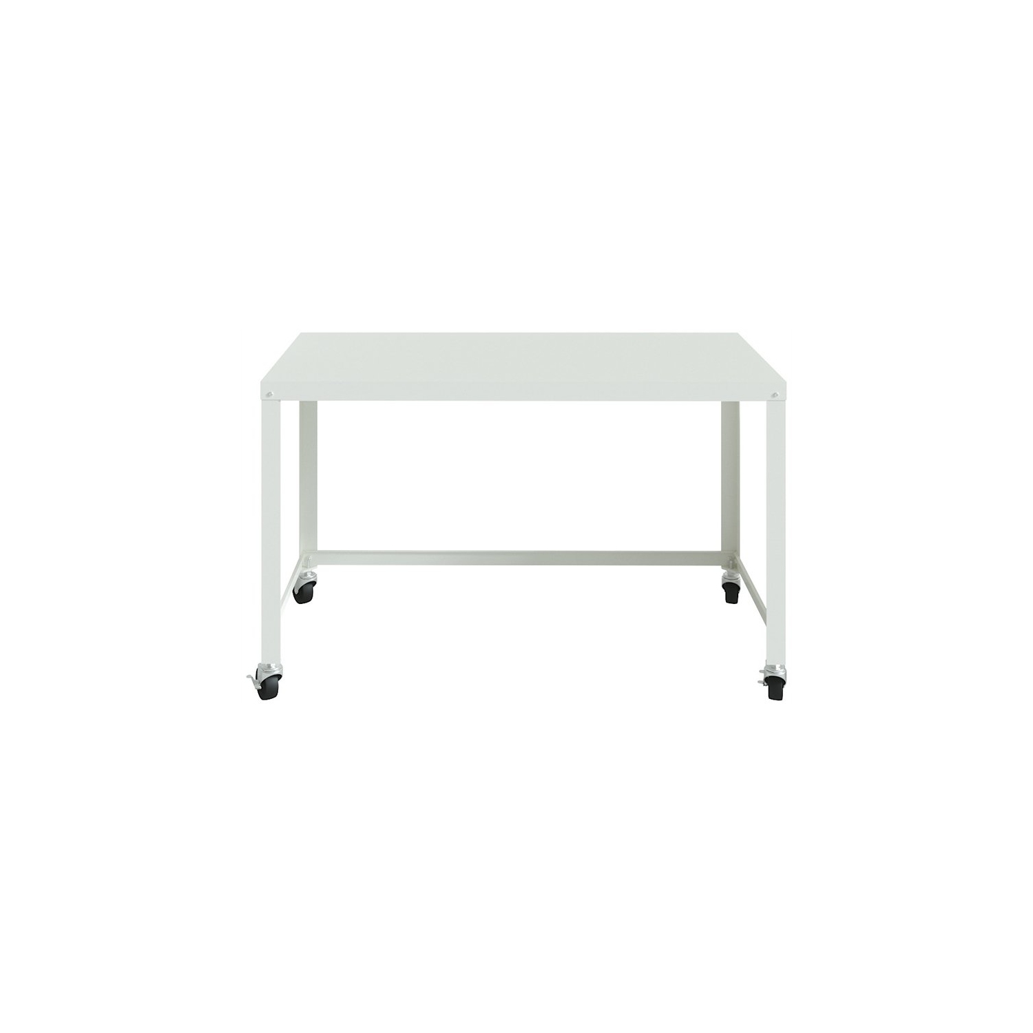 Hirsh Ready-to-assemble 48-inch Wide Mobile Metal Desk White