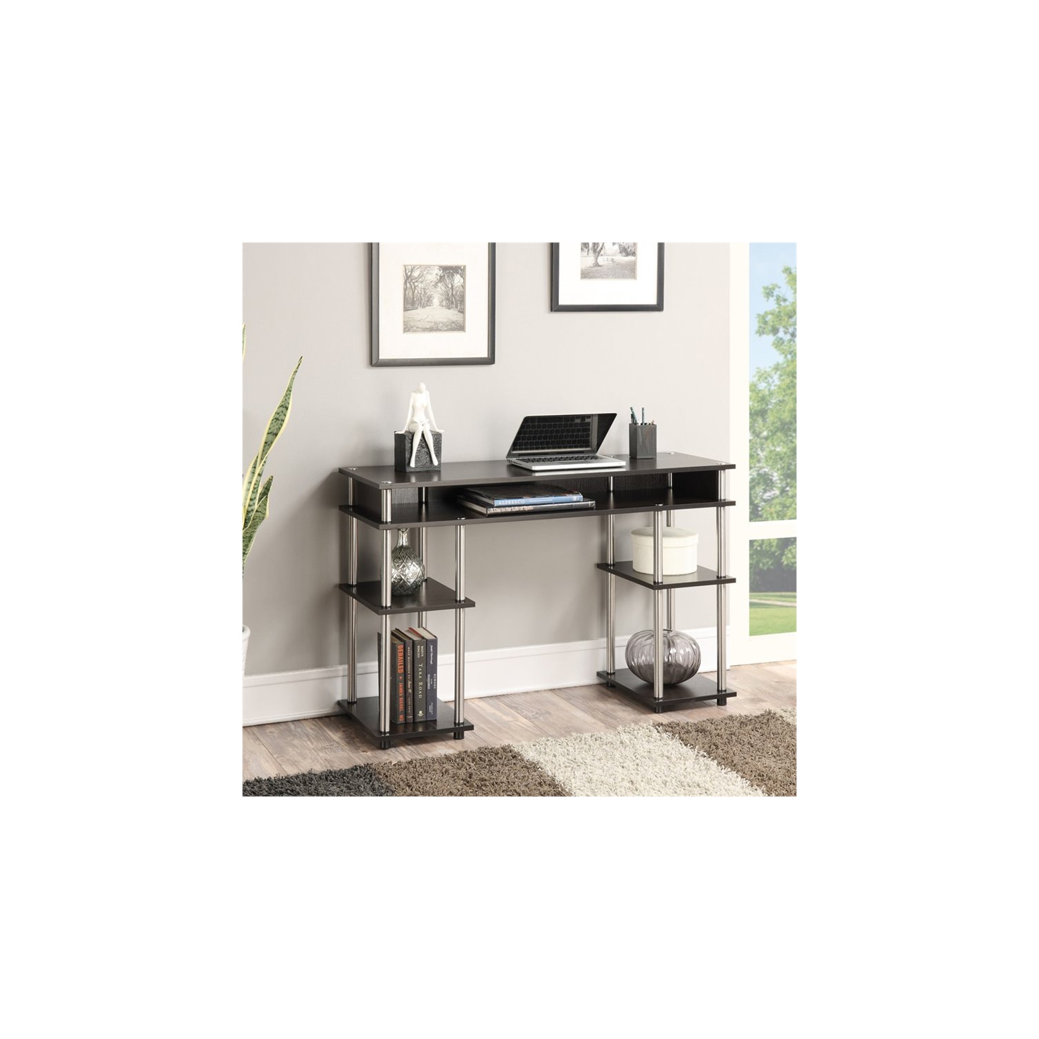 Convenience Concepts Designs2Go Writing Desk in Espresso Wood Finish