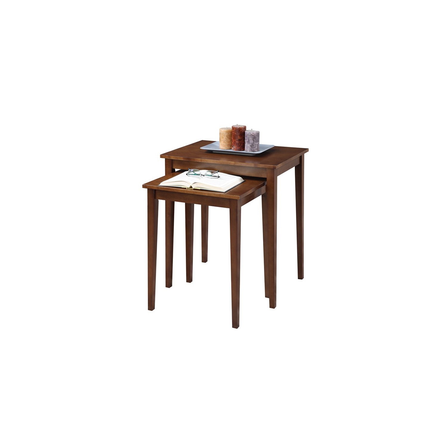 Convenience Concepts American Heritage Nesting End Tables in Espresso Wood