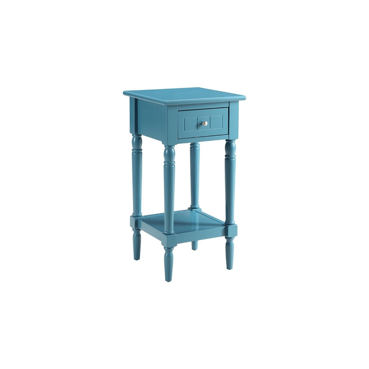 Convenience Concepts French Country Khloe Square End Table in Blue Wood Finish