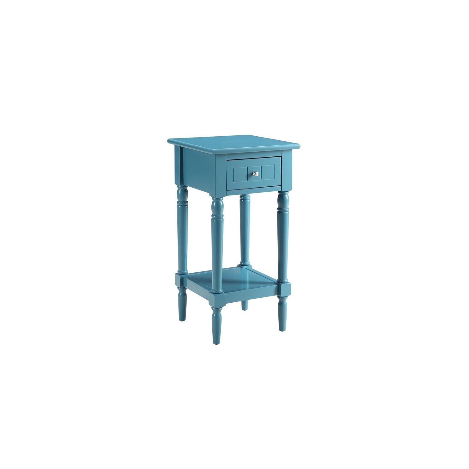 Convenience Concepts French Country Khloe Square End Table in Blue Wood Finish