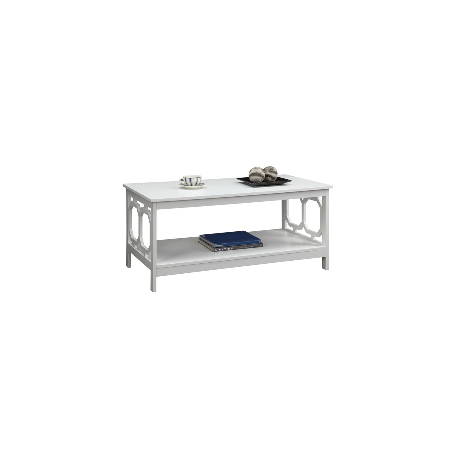 Convenience Concepts Omega Coffee Table in White Wood Finish