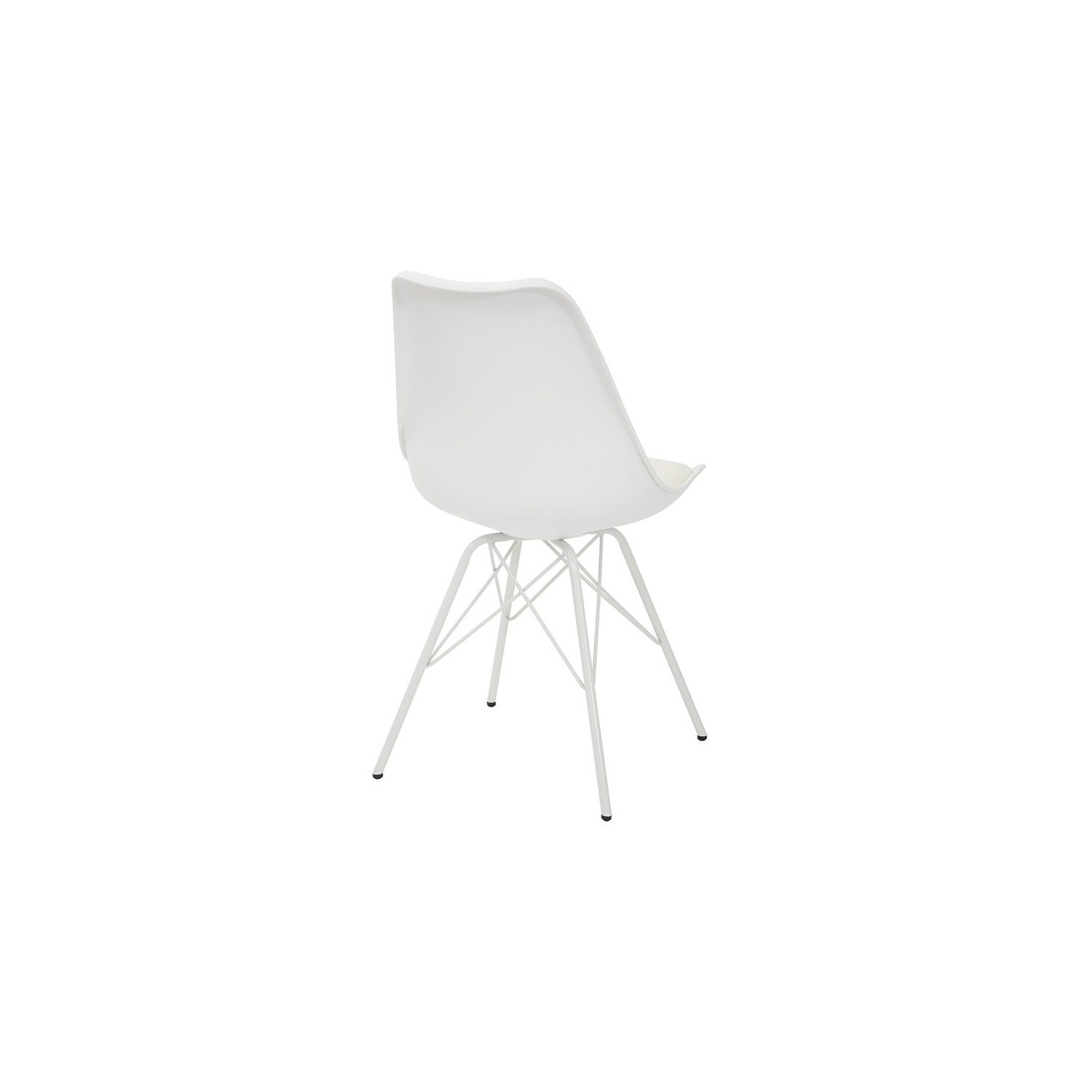 Emerson White Side Chair with 4 Leg Base