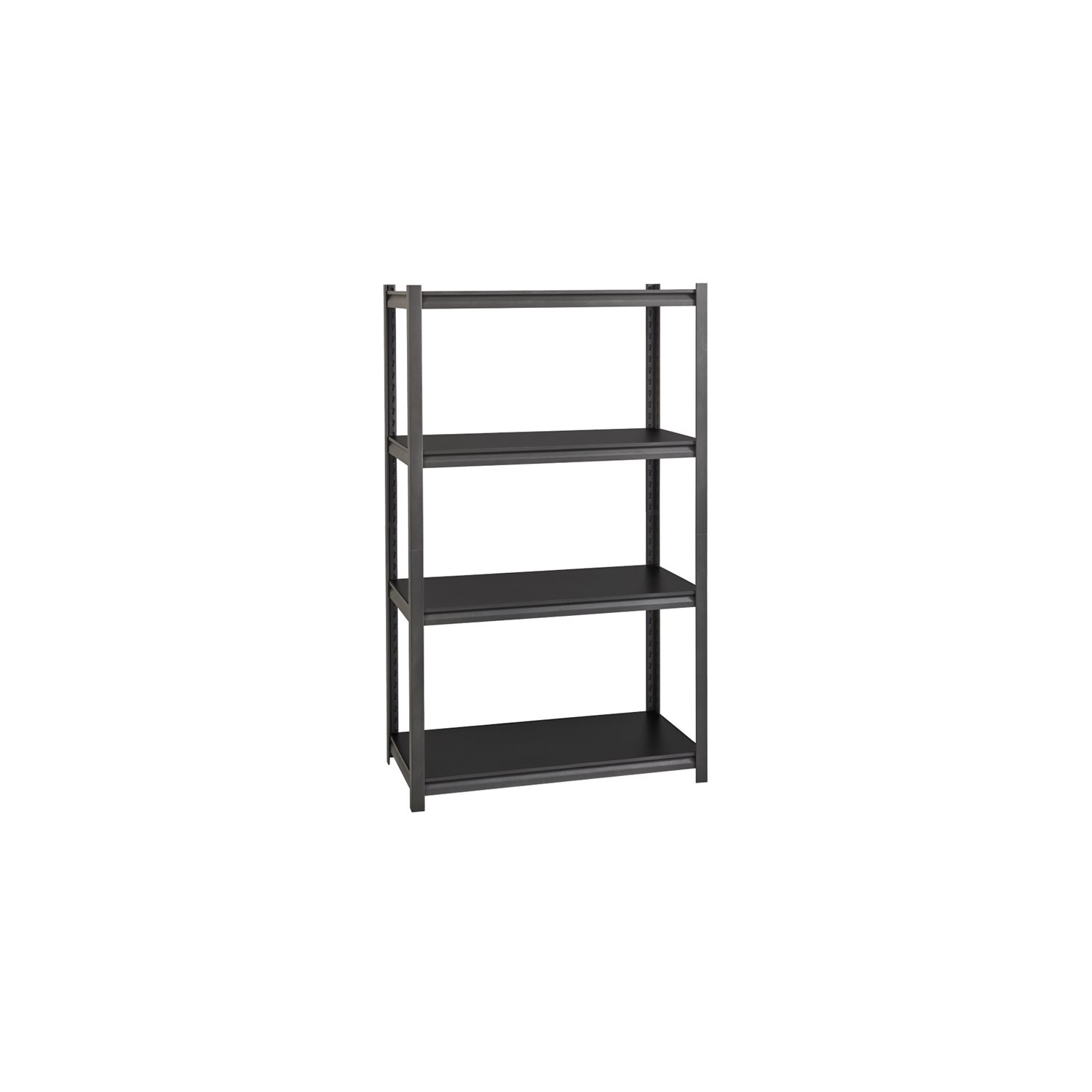 Hirsh 3200 Riveted Metal Shelving 4-Shelf Unit 18Dx36Wx60H Gunmetal Gray/Black