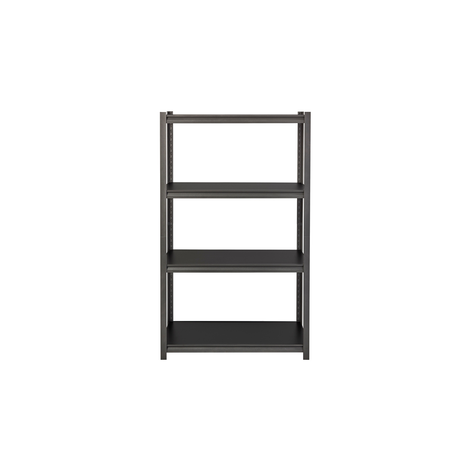 Hirsh 3200 Riveted Metal Shelving 4-Shelf Unit 18Dx36Wx60H Gunmetal Gray/Black