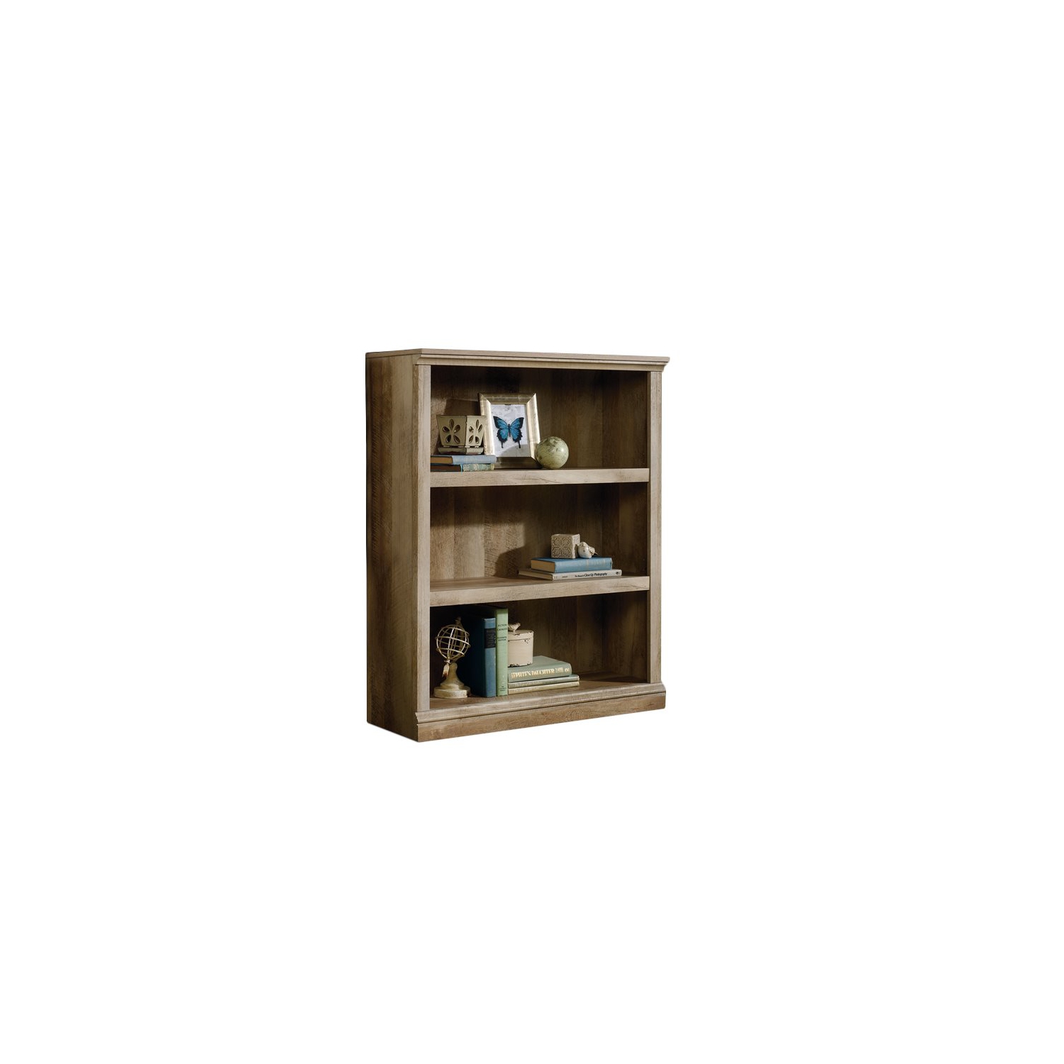 Sauder Select 3 Shelf Bookcase in Lintel Oak