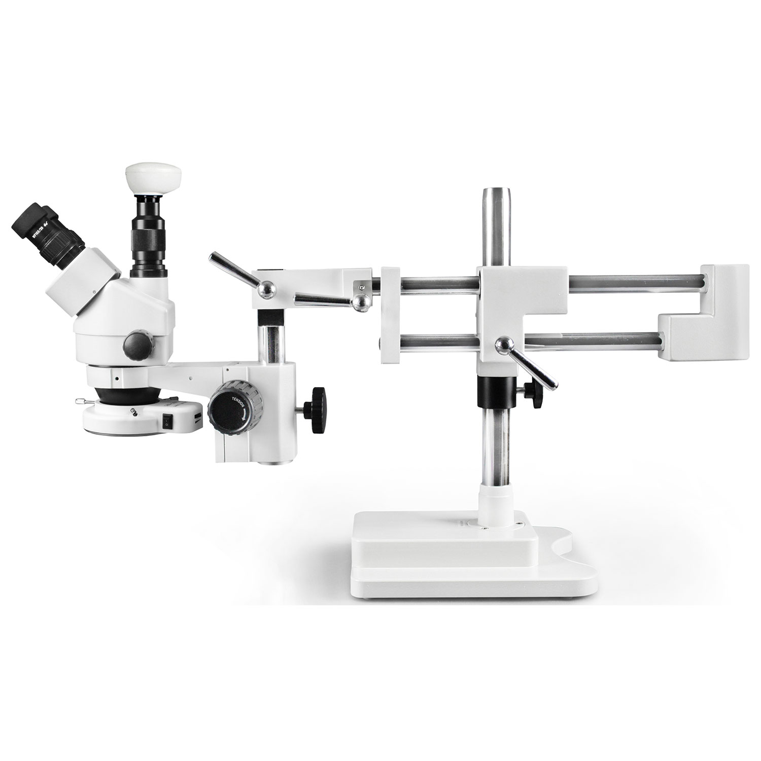 Microscope trinoculaire stéréo 7x à 45x avec caméra intégrée de Walter Products