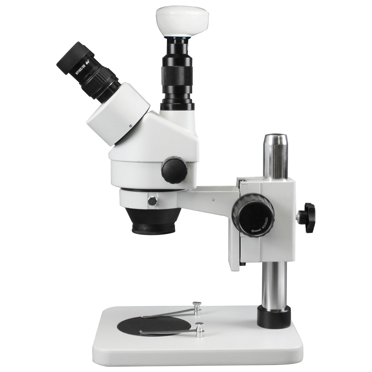 Microscope trinoculaire stéréo 3,5x à 90x avec caméra intégrée de Walter Products