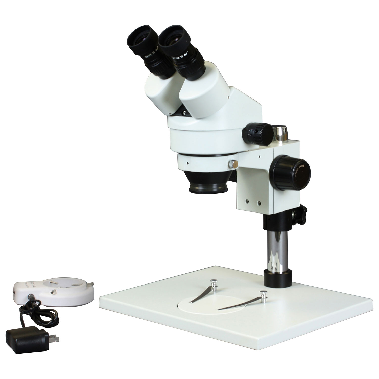 Microscope binoculaire stéréo 7x-45x/anneau lumineux 144 DEL de Walter Products