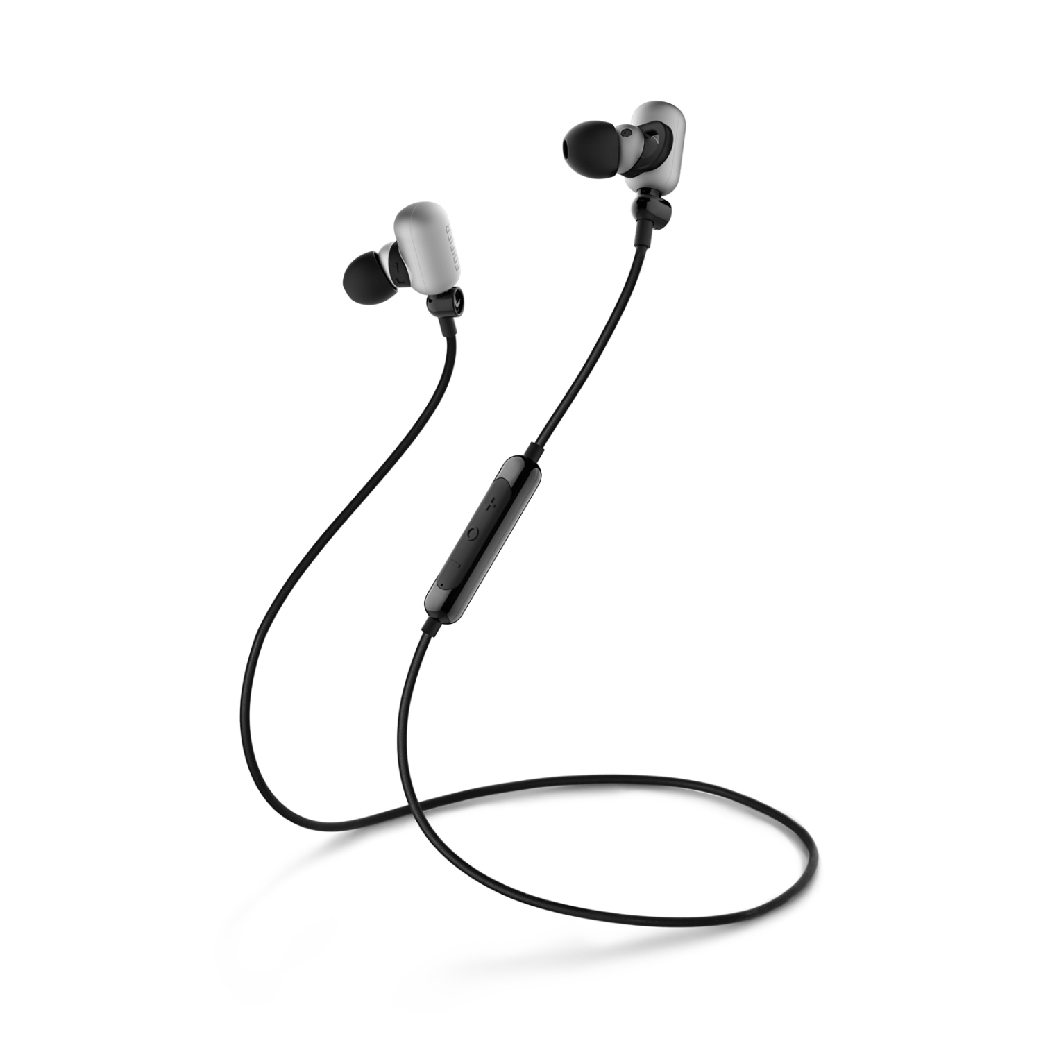 Edifier W293BT Bluetooth v4.1 aptX In-ear Headphones Earphones IPX7 Sweatproof Waterproof Dual Battery - Silver