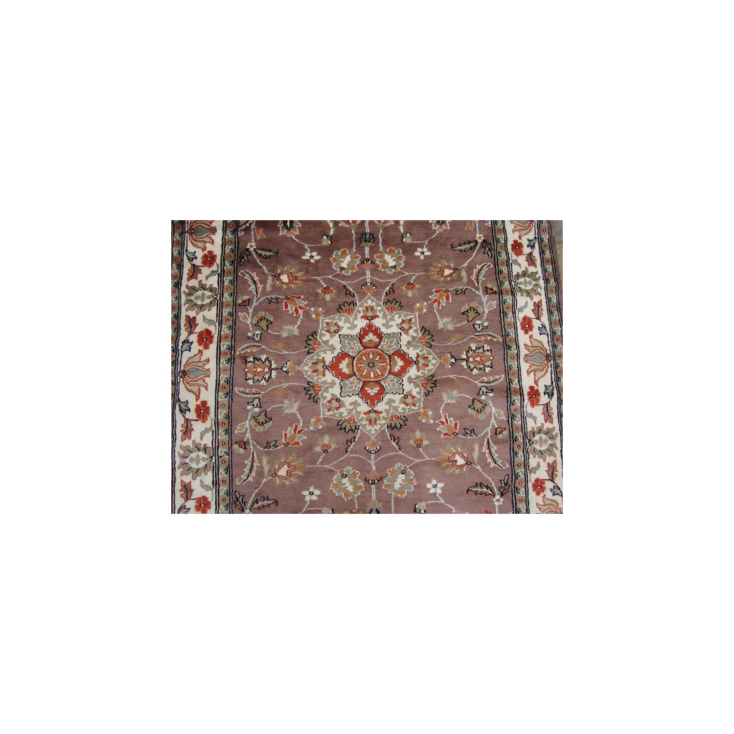Awesome Floral Medallion Rectangle Area Rug Hand Knotted Wool Silk Carpet'