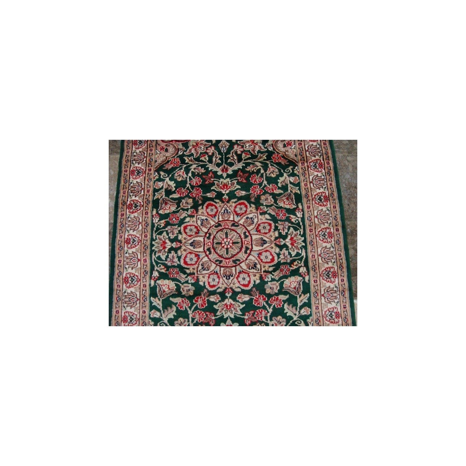 Ahmedani Royal Dark Green Ivory Beauty Floral Oriental Rug Hand Knotted Wool Silk Carpet 5.1' x 3.1' Area Rug - Dark Green
