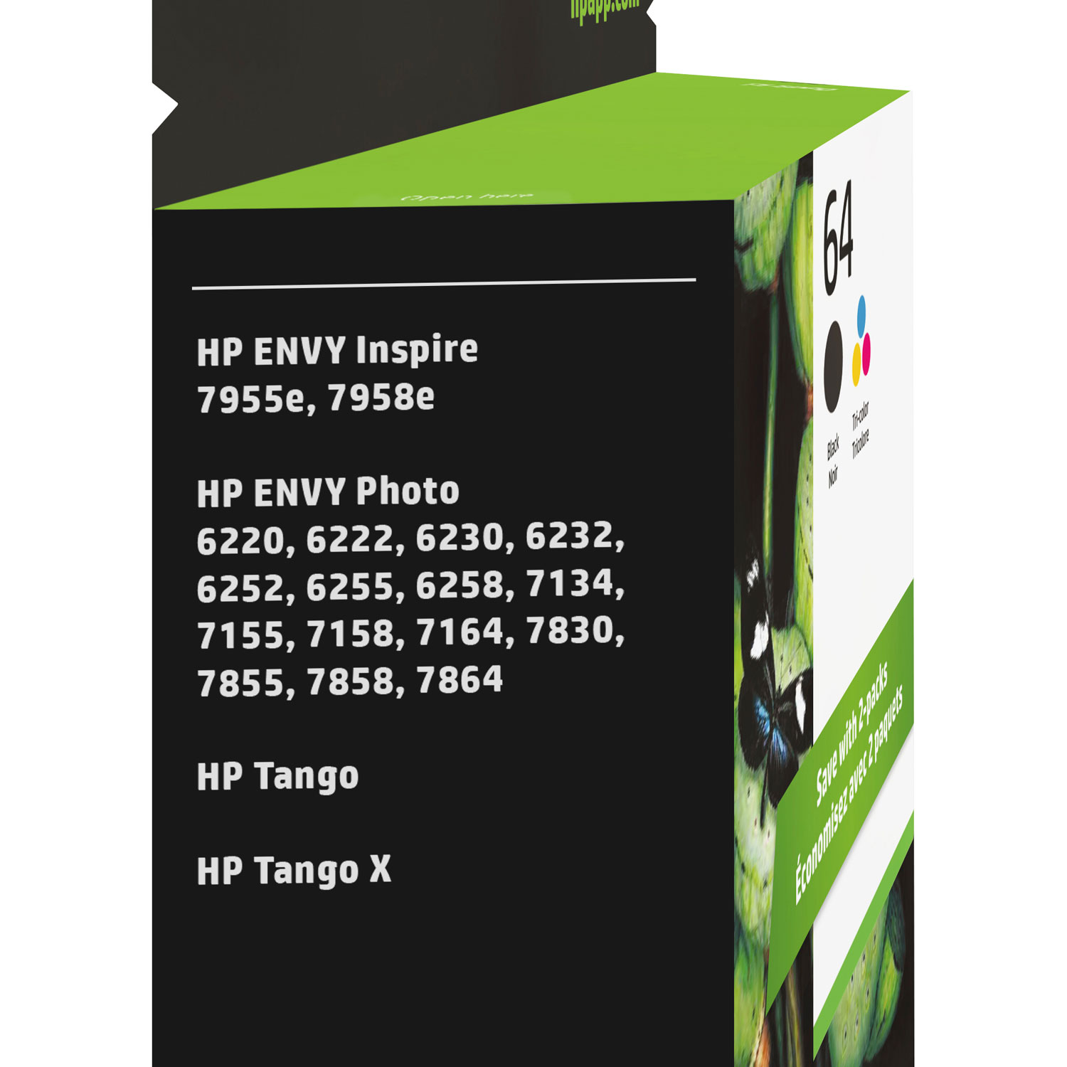 HP 64 Multi-Colour Ink - 2 Pack