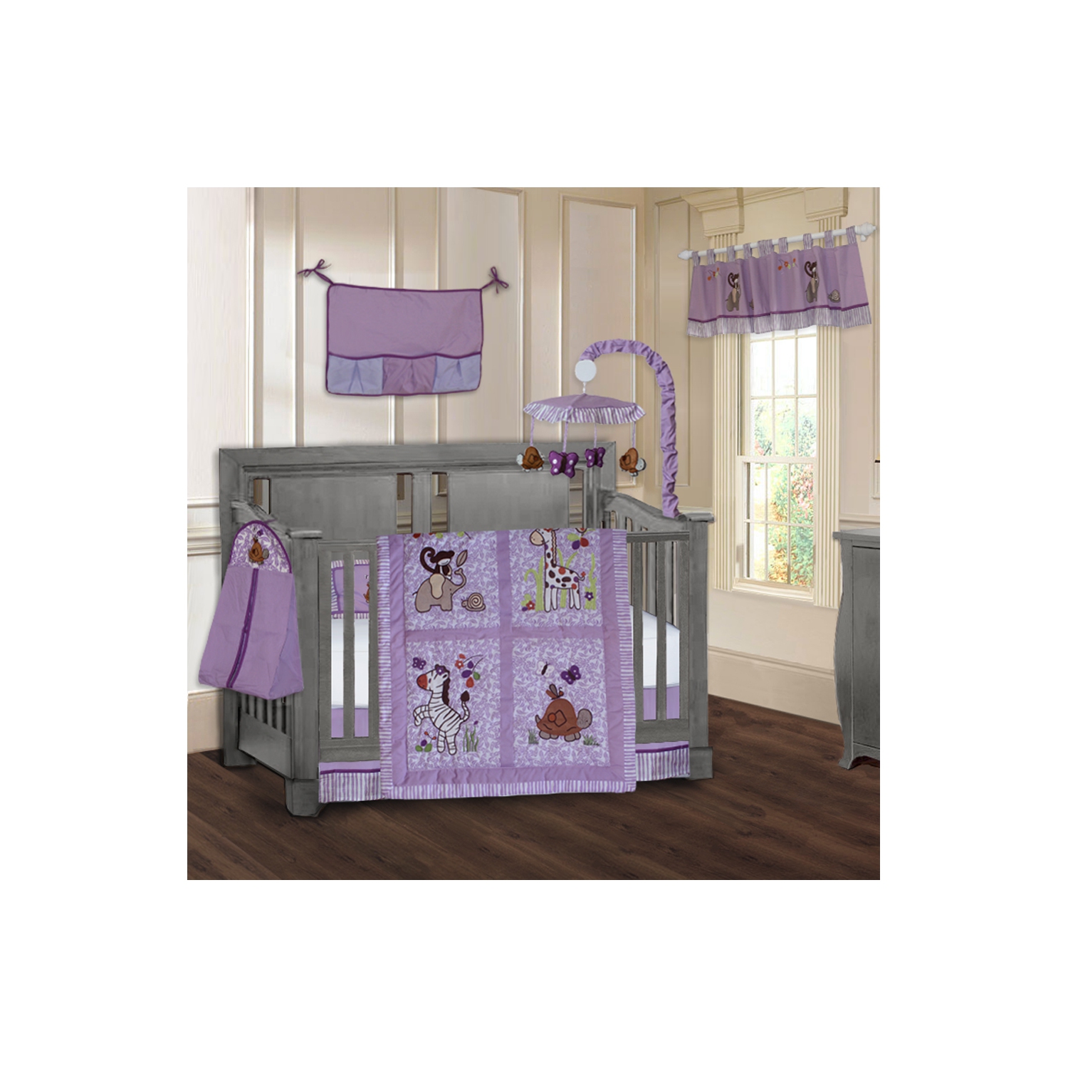 BabyFad Jungle Girl 9 Piece Baby Crib Bedding