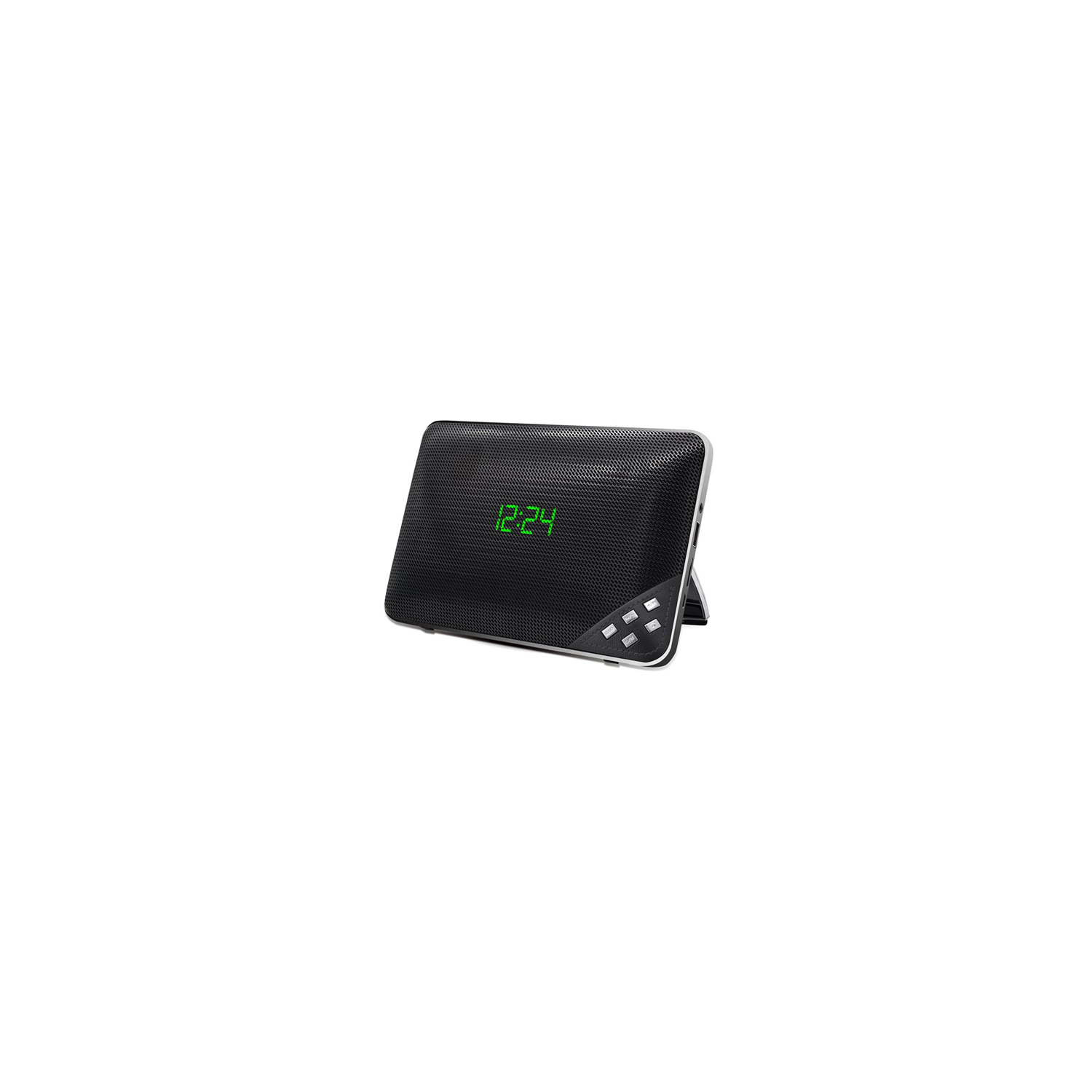 Escape Platinum Bluetooth Speaker Alarm Clock FM USB Micro SD Black