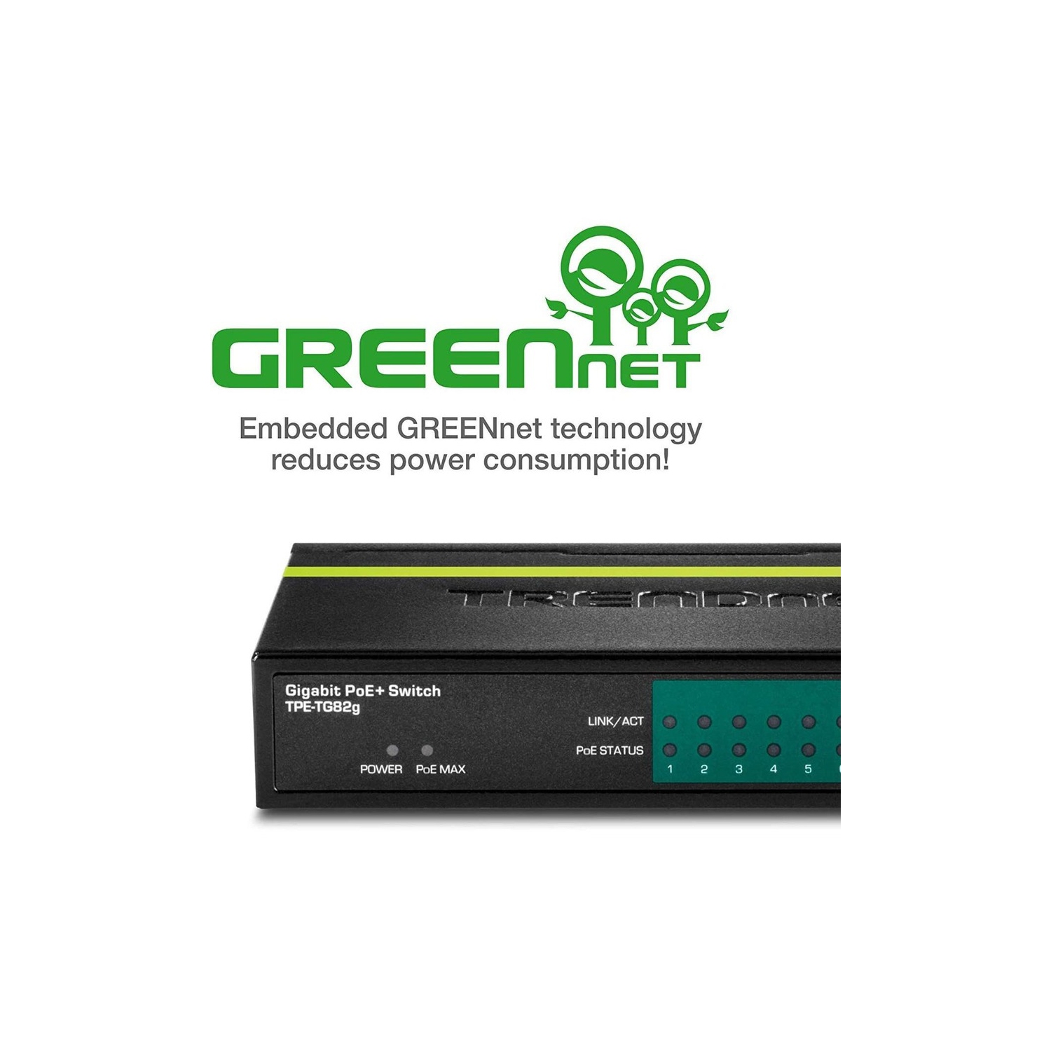 TRENDnet TPE-TG82g 8-Port Gigabit PoE+ Switch