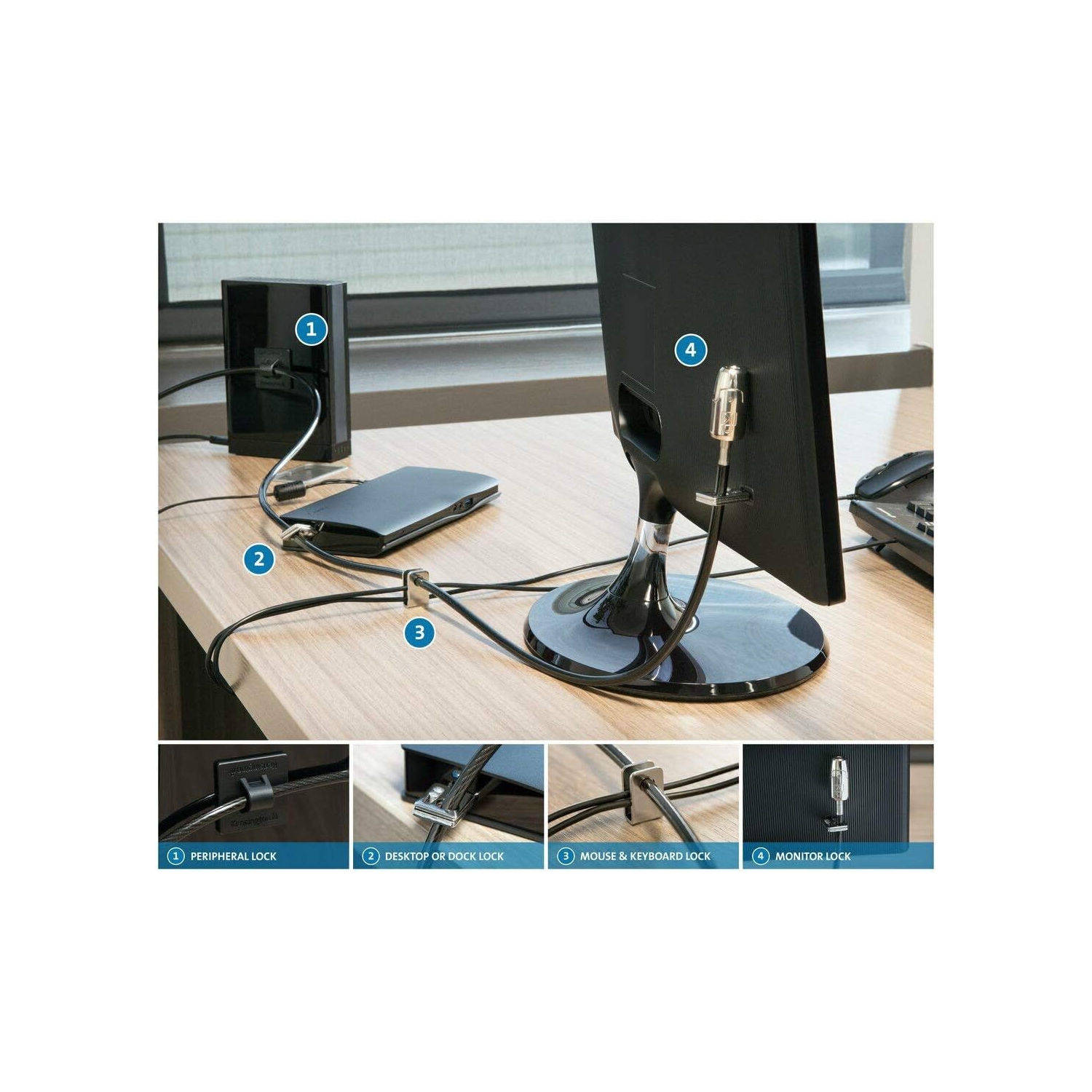 Kensington 64424 Desktop & Peripherals Locking Kit 2.0