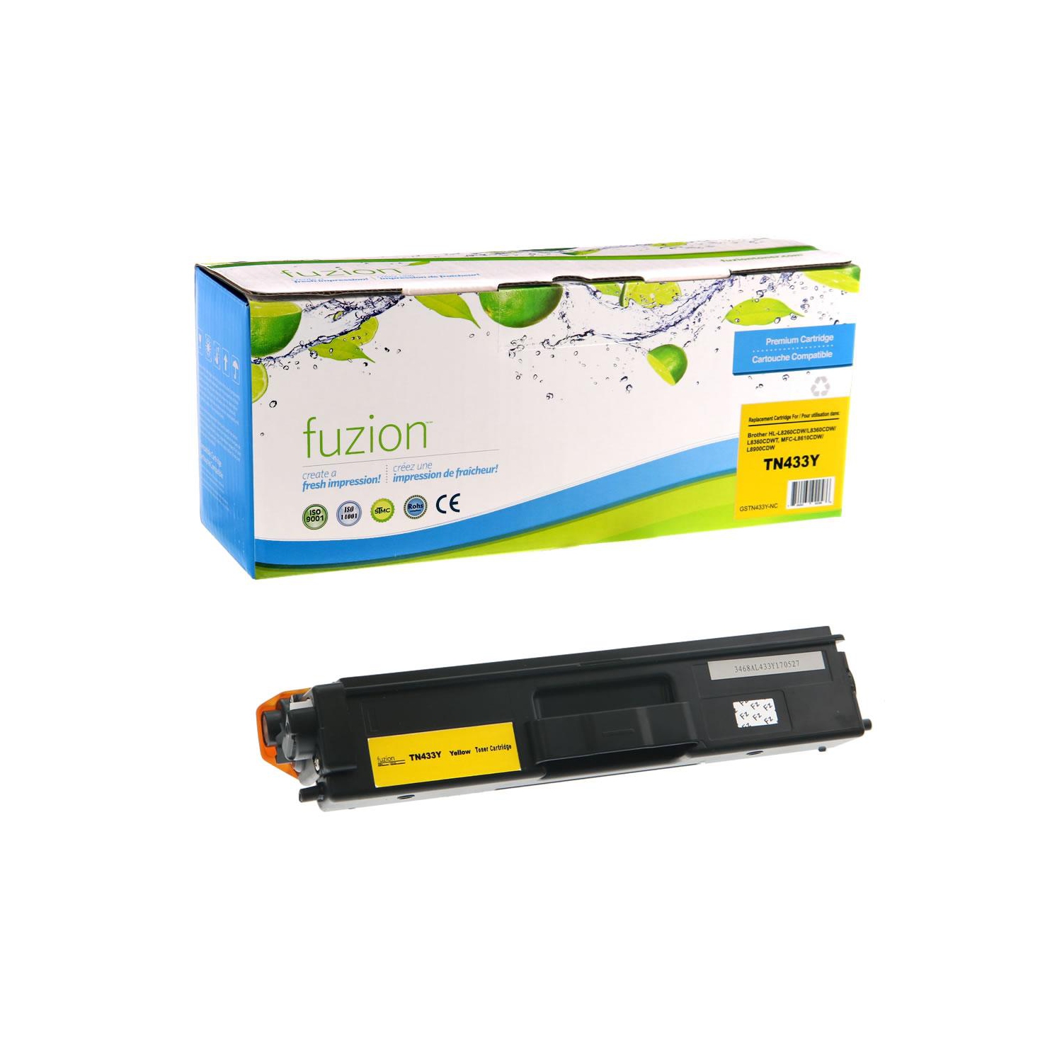 FUZION™ COMPATIBLE BROTHER TN433 YELLOW