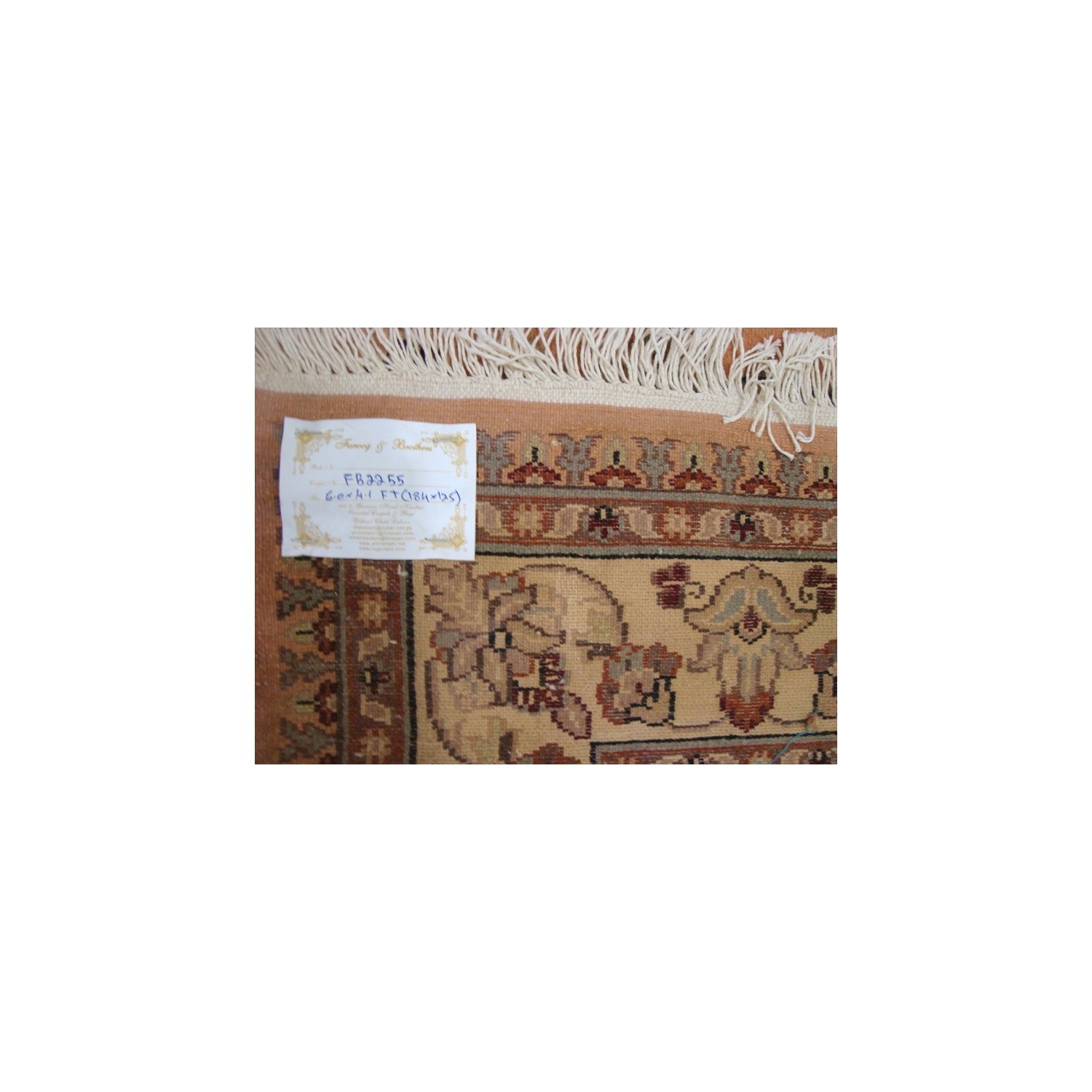Ahmedani Awesome Floral Medallion Hand Knotted Oriental Wool Silk Carpet 6.0' x 4.1' Area Rug - Multi-Colour