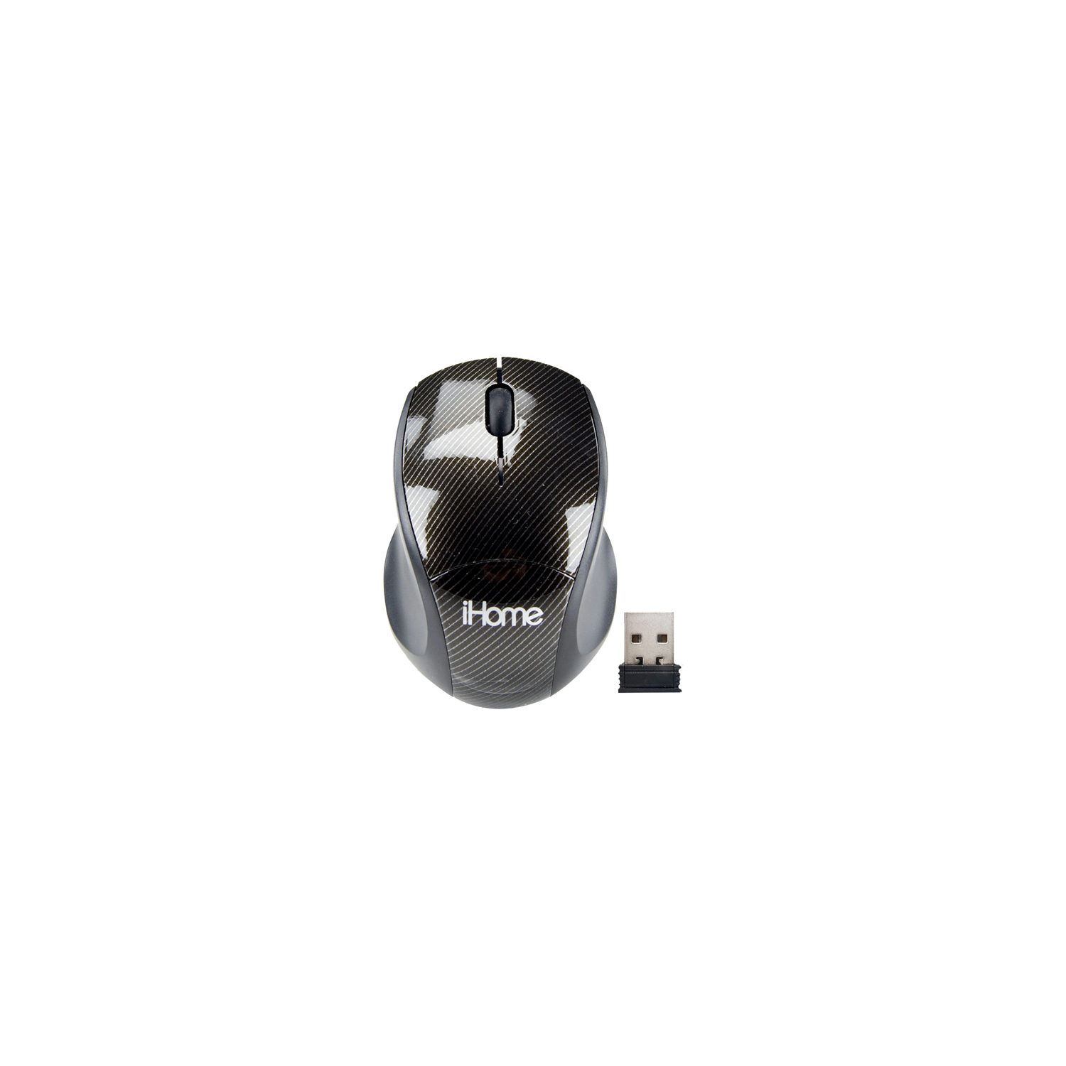 iHome Wireless Optical Notebook Mouse With Nano USB Receiver Black