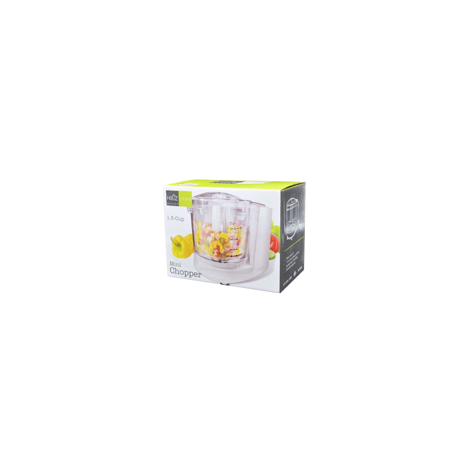 Hauz One Touch Electric Chopper 1.5 Cups 100W White