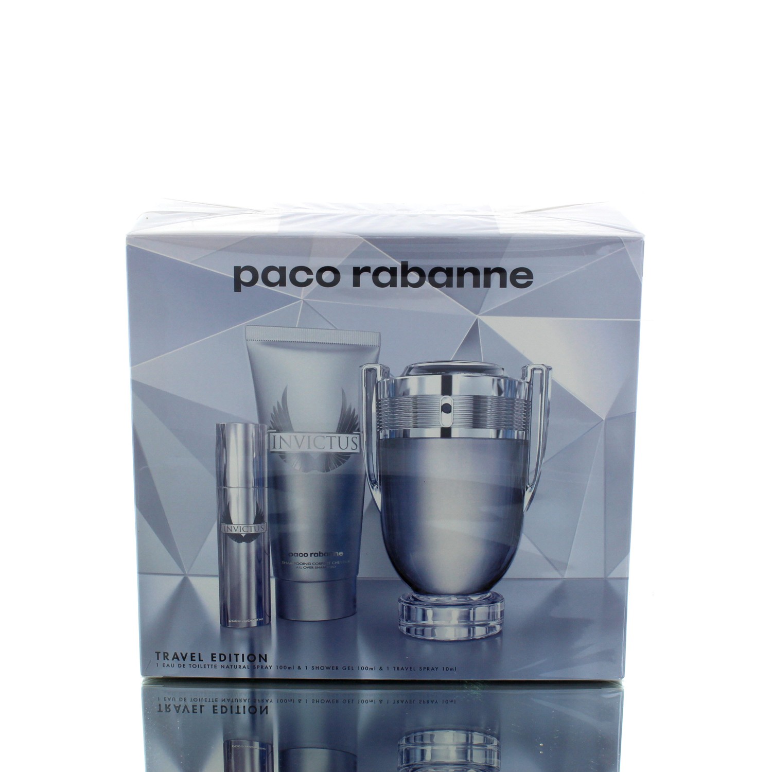 Set - Paco Rabanne Invictus M 100ml Set (W/ 10Ml Mini) (Travel Set)