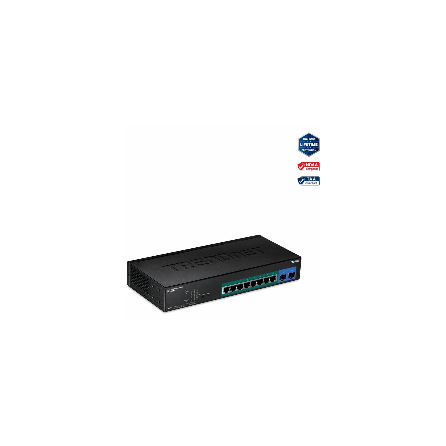 TRENDnet TPE-082WS 10-Port Gigabit Web Smart PoE+ Switch