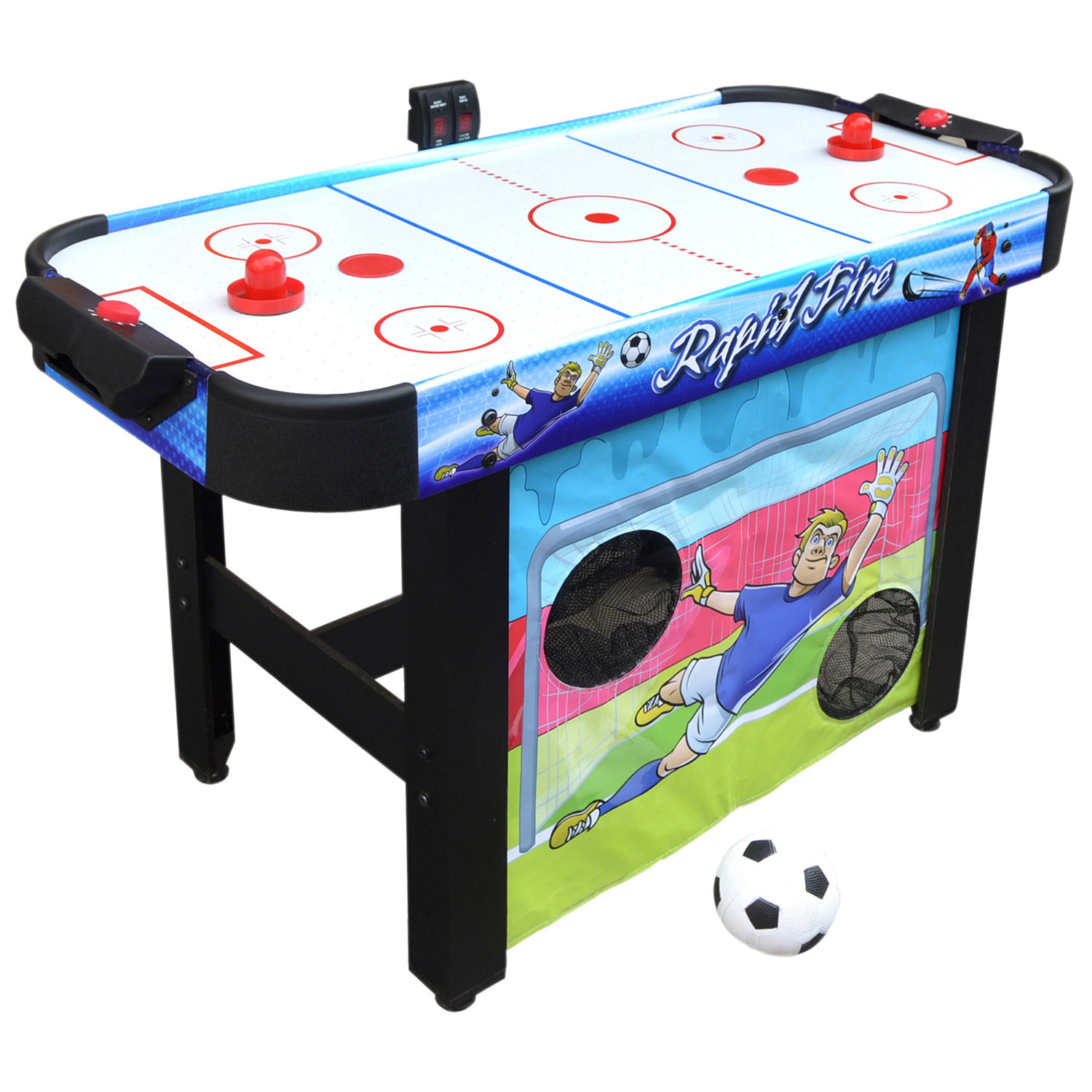 Hathaway Rapid Fire 3-in-1 42" Air Hockey Multi-Game Table