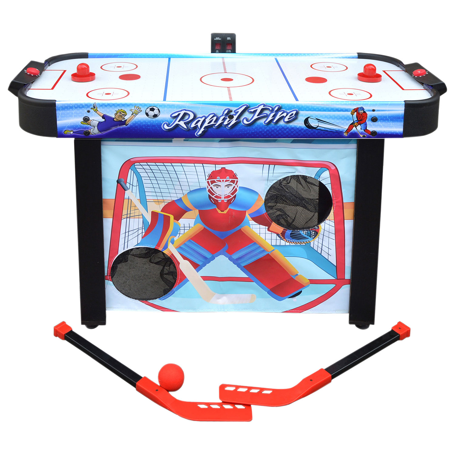 Hathaway Rapid Fire 3-in-1 42" Air Hockey Multi-Game Table