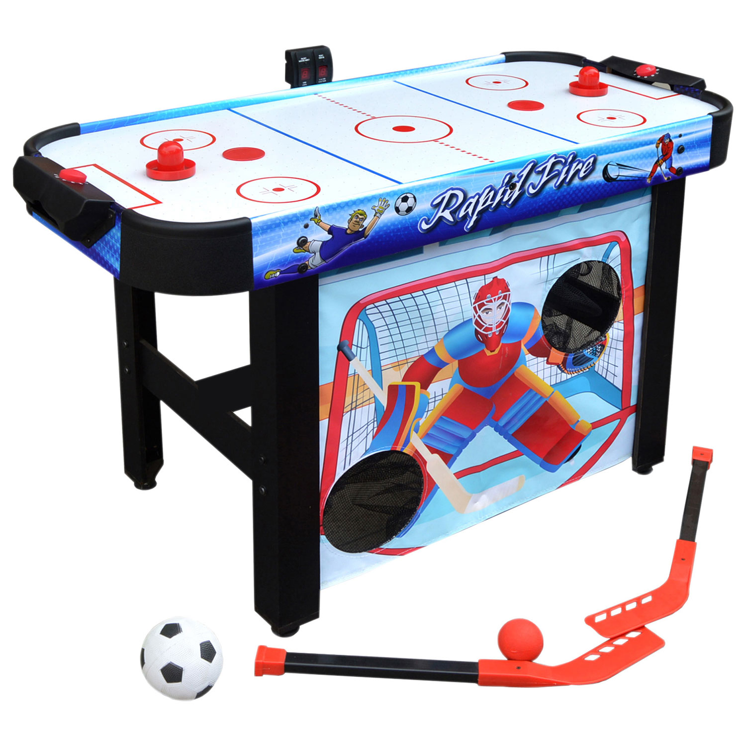 Hathaway Rapid Fire 3-in-1 42" Air Hockey Multi-Game Table