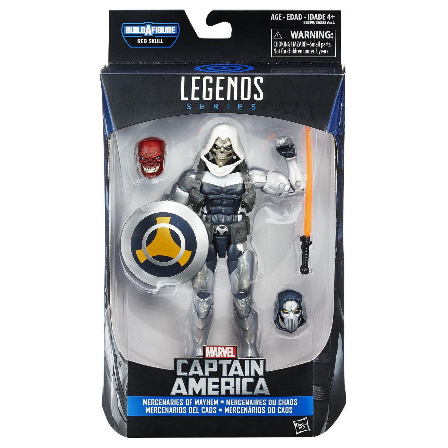 Marvel Legends Captain America 6 Inch Action Figure BAF Red Skull Onslaught - Taskmaster