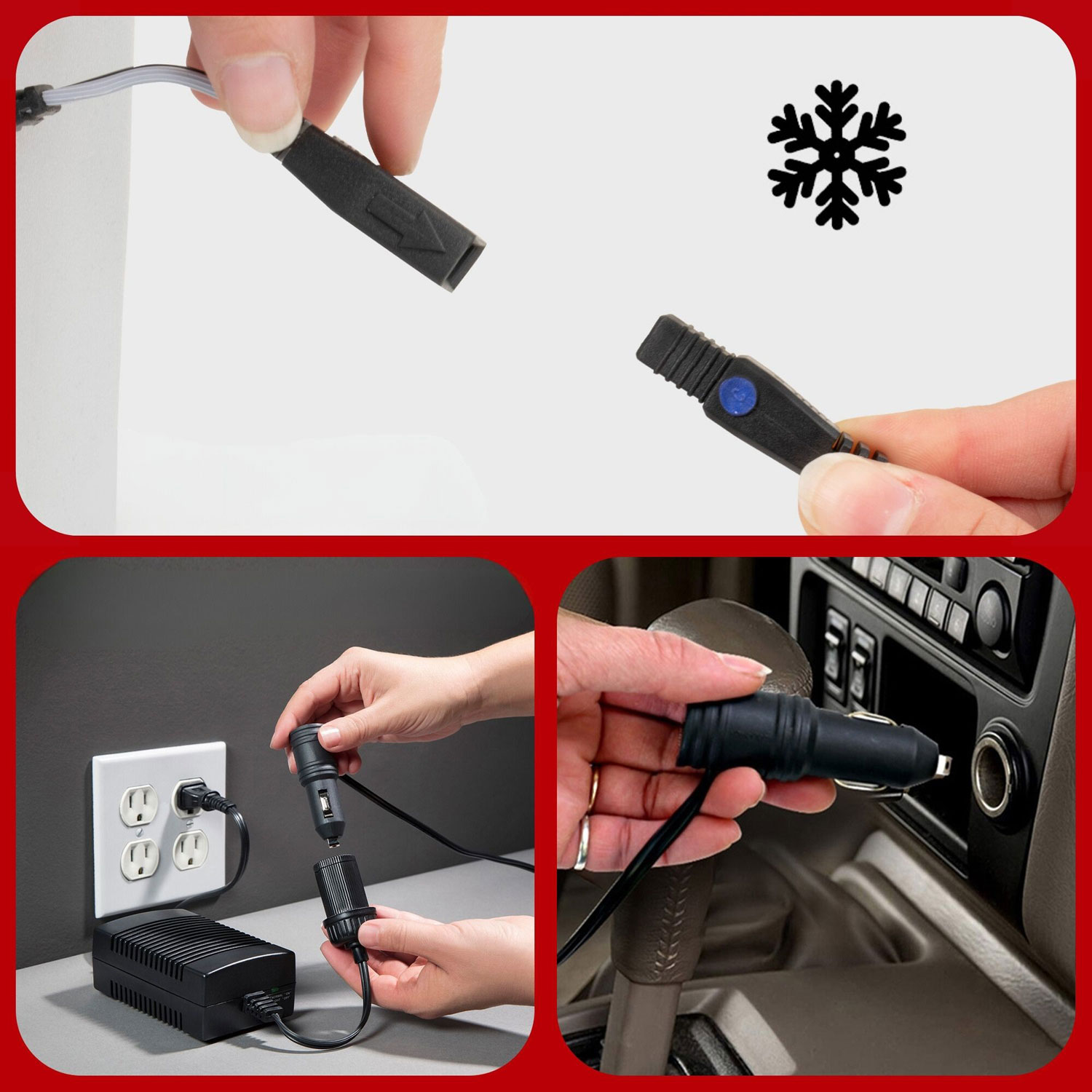 Glacière électrique à poignée autoverrouillable 12 V 24 L de Koolatron - Gris/Rouge